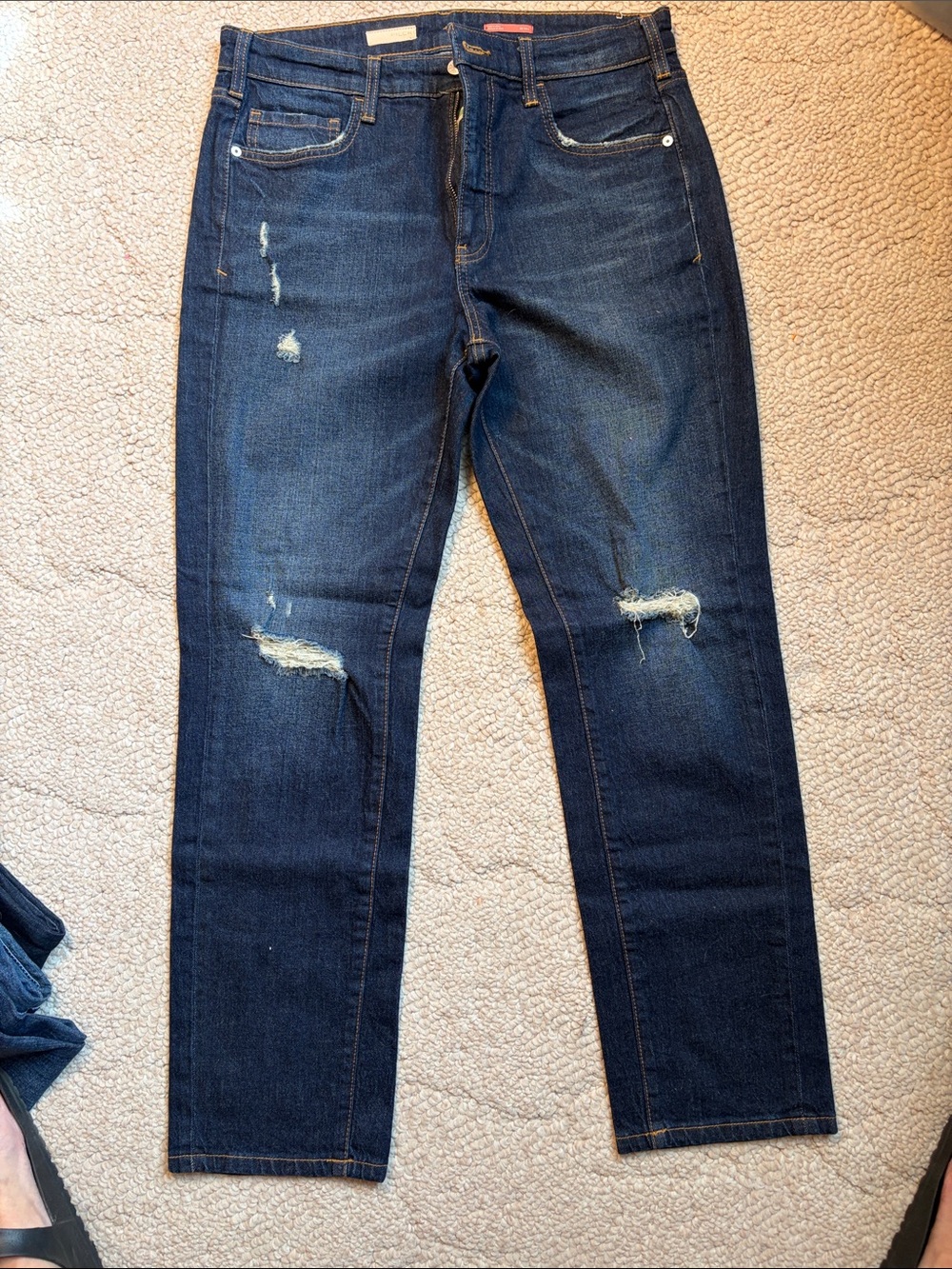 Dark Blue Distressed Jeans
